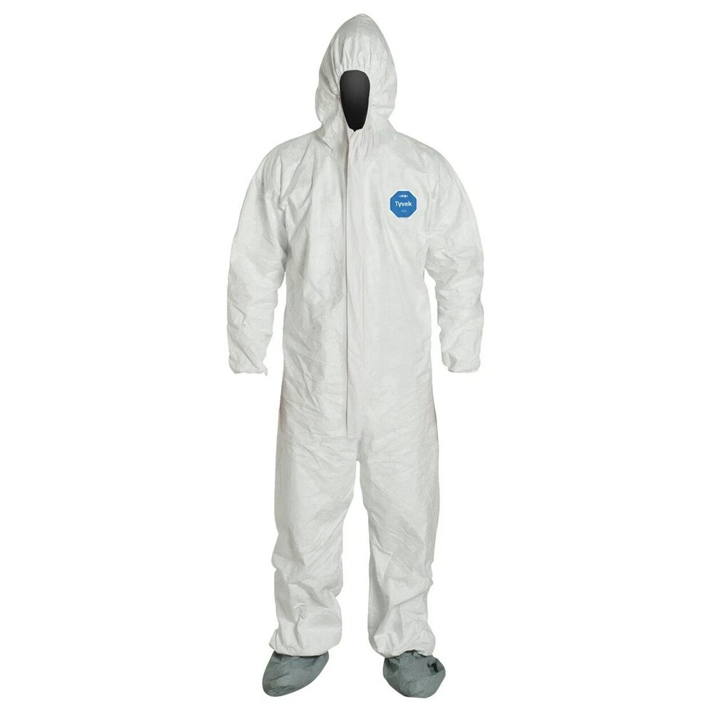 DuPont Tyvek 400 Protective Coverall MD Medium White 25  PCS Open Box PPE